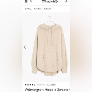 Madewell Wilmington Hoodie Sweater - New!